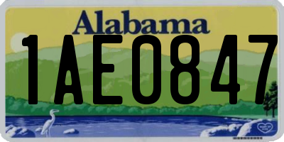 AL license plate 1AE0847