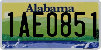 AL license plate 1AE0851