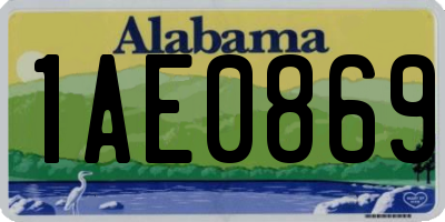 AL license plate 1AE0869
