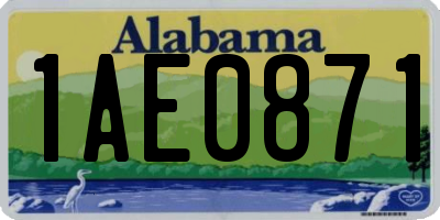 AL license plate 1AE0871
