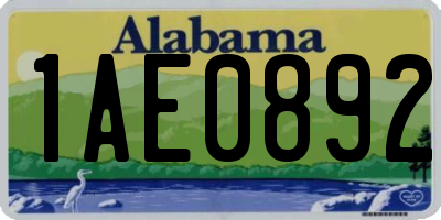 AL license plate 1AE0892