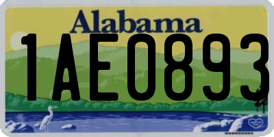 AL license plate 1AE0893