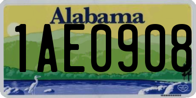 AL license plate 1AE0908
