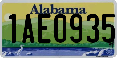 AL license plate 1AE0935
