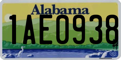 AL license plate 1AE0938