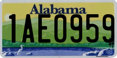AL license plate 1AE0959