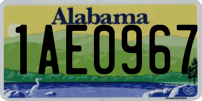 AL license plate 1AE0967
