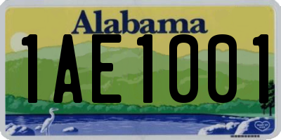 AL license plate 1AE1001