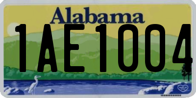 AL license plate 1AE1004