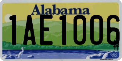 AL license plate 1AE1006