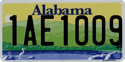 AL license plate 1AE1009