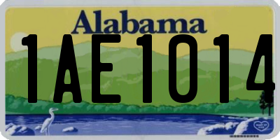 AL license plate 1AE1014