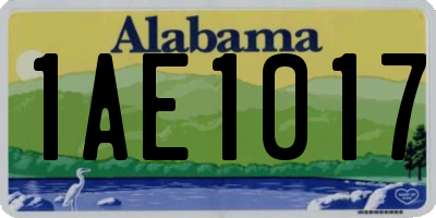 AL license plate 1AE1017