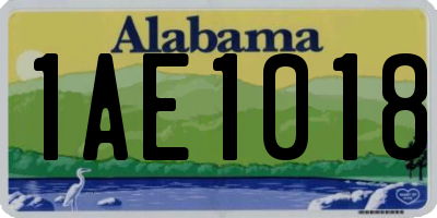 AL license plate 1AE1018