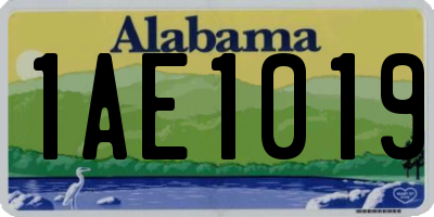 AL license plate 1AE1019