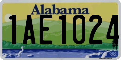 AL license plate 1AE1024