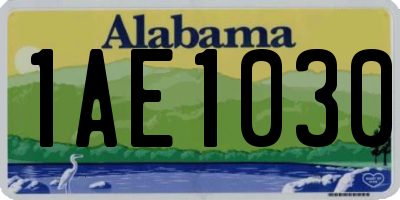AL license plate 1AE1030