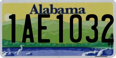 AL license plate 1AE1032