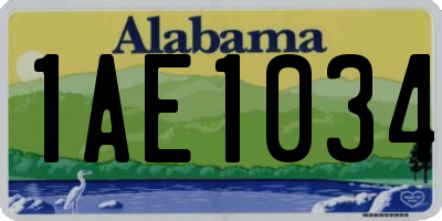 AL license plate 1AE1034