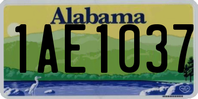 AL license plate 1AE1037