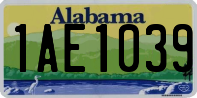 AL license plate 1AE1039