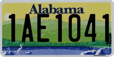 AL license plate 1AE1041