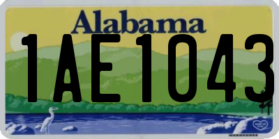 AL license plate 1AE1043