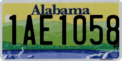 AL license plate 1AE1058
