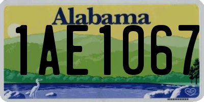 AL license plate 1AE1067