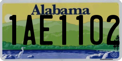 AL license plate 1AE1102