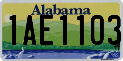AL license plate 1AE1103