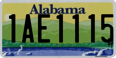 AL license plate 1AE1115