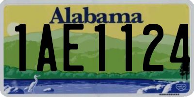 AL license plate 1AE1124
