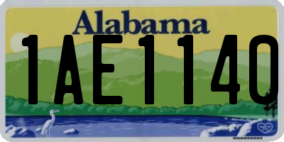 AL license plate 1AE1140
