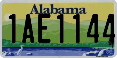 AL license plate 1AE1144