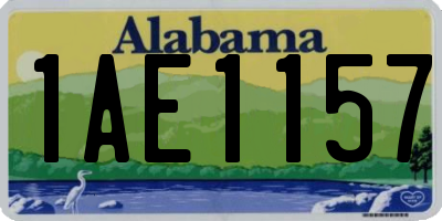 AL license plate 1AE1157