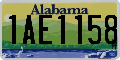 AL license plate 1AE1158