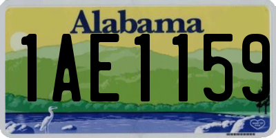 AL license plate 1AE1159