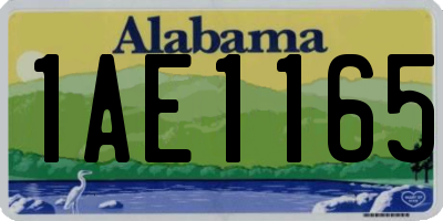 AL license plate 1AE1165