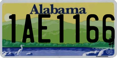 AL license plate 1AE1166