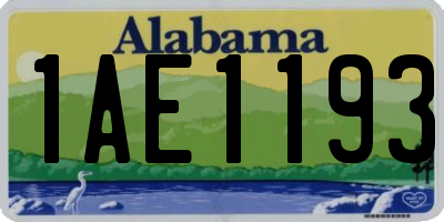 AL license plate 1AE1193