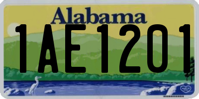 AL license plate 1AE1201