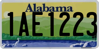 AL license plate 1AE1223