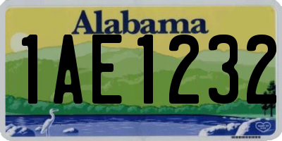 AL license plate 1AE1232