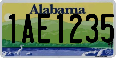 AL license plate 1AE1235