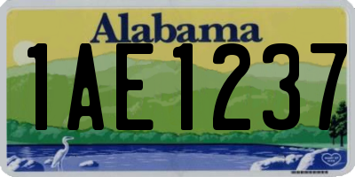 AL license plate 1AE1237