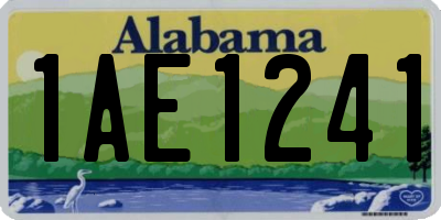 AL license plate 1AE1241