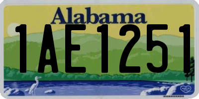 AL license plate 1AE1251