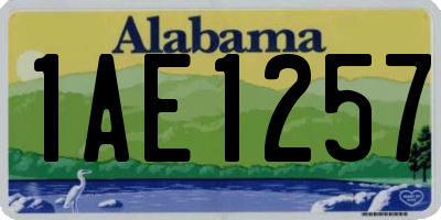 AL license plate 1AE1257