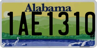 AL license plate 1AE1310